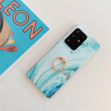 Marble Ring Holder Stand Phone Case For Samsung Galaxy