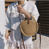 Bohemian Handmade Woven Round Shoulder Bag