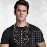 Beads Long Chain Necklace For Mens Black Cross Crucifix Pendant