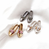 Creative Design Shoes Brooches Vintage Rhinestone Cute Brooch Pin