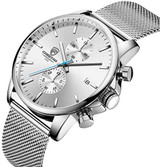 Men Watches Fashion Sport Quartz Analog Black Mesh Wrist Watch