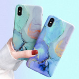 Candy Color Marble iPhone Case Matte Phone Cover