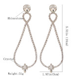 Luxury Rhinestones Dangle Earrings Shiny Big Crystal Statement Earings