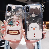 Glitter Liquid Christmas Case iphone Dynamic Liquid Quicksand Phone Cases