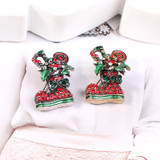 Cute Paint Christmas Boots Brooches For Women Creative Colorful Pins
