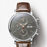 Luxury LOBINNI Brand Auto Mechanical Mens Leather Sapphire Watch Relogio
