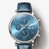 Luxury LOBINNI Brand Auto Mechanical Mens Leather Sapphire Watch Relogio