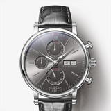 Luxury LOBINNI Brand Auto Mechanical Mens Leather Sapphire Watch Relogio