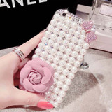 Pearl Rhinestone Diamond Crystal Glitter Phone Case luxury IPhone Case