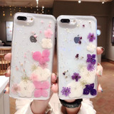Real Dried Flowers Case for iPhone Handmade Phone Cover