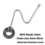 Stainless Steel Viking Pendant Magical Staves Men Rune Amulet