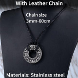 Stainless Steel Viking Pendant Magical Staves Men Rune Amulet
