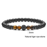 Handmade Custom Tiger Eye Natural Stone Couple Bracelets Gift