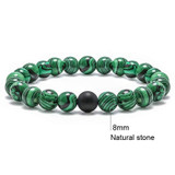 Handmade Custom Tiger Eye Natural Stone Couple Bracelets Gift