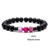 Handmade Custom Tiger Eye Natural Stone Couple Bracelets Gift