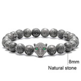 Handmade Custom Tiger Eye Natural Stone Couple Bracelets Gift