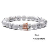 Handmade Custom Tiger Eye Natural Stone Couple Bracelets Gift