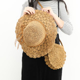 Boho Women's Summer Hat Hand Woven Wide Brim Straw Hats