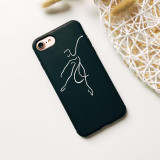 Simple Art Lines Kiss Face Hug Dance Girl iphone Cases Simple Art Lines Kiss Face Hug Dance Girl iphone Cases