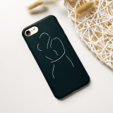 Simple Art Lines Kiss Face Hug Dance Girl iphone Cases Simple Art Lines Kiss Face Hug Dance Girl iphone Cases