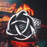 Charm Norse Viking Rune Ring Stainless Steel Amulet Ring