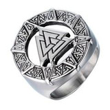 Ancient The Vikings Valknut Knot Nordic Odin Symbol Ring