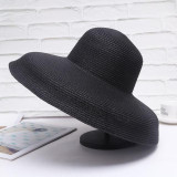Women Retro Beach Wind Sun Hat Summer Wild Straw Hat Women Retro Beach Wind Sun Hat Summer Wild Straw Hat