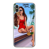 Vogue Girl Cute Phone Cases Transparent iPhone Case