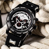 Luxury Brand Waterproof Silicone Strap Chronograph Men Watches