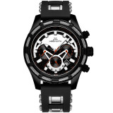 Luxury Brand Waterproof Silicone Strap Chronograph Men Watches