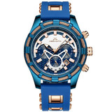 Luxury Brand Waterproof Silicone Strap Chronograph Men Watches