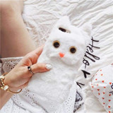 3D Cute Cat Furry iPhone Case