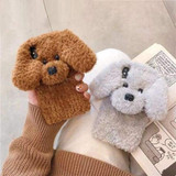 Cute Rabbit Hair Dog Plush Phone Case for iPhone