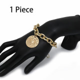 Exaggerate Charms Pearl Crab Chain Pendant Bracelet