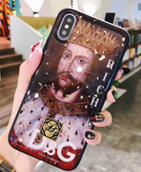 King Glasses Girl Electroplating Gold Vintage iphone Case