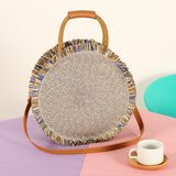 New Summer Big Size Boho Round Tassel Straw Bag