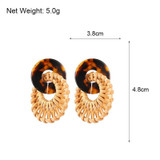 Bohemia Rattan Straw Tortoise Earrings Fashion Women Jewelry