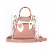 New Transparent Women Bags Casual Jelly Composite Bag