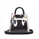 New Transparent Women Bags Casual Jelly Composite Bag