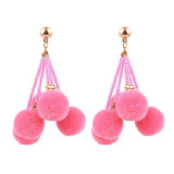 Bohemian Colorful Beaded Tassel Dangle Drop Earrings Brincos