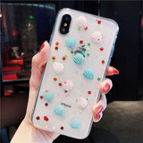 Glitter Laser Shell Cell Phone Case Transparent iPhone Case