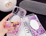 Quicksand Cell Phone Case For iphone Transparent Shell Mirror Back Cover