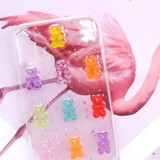 Cute 3D Gummy Bear Candy Color Transparent iPhone Cases
