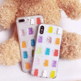 Cute 3D Gummy Bear Candy Color Transparent iPhone Cases
