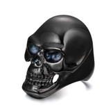 Stainless Steel Black/ Gold Skull Ring Fashion Men's Retro Jewelry