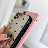 Luxury Mirror Small Love Heart Phone Case For iPhone