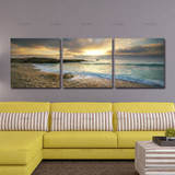 canvas painting wall art print home decor 5 Piece Sunset Seascape Coco Beach Modern  Wall Art HD Picture
