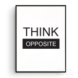 Think Opposite quote Canvas Art Print Poster,  Wall Pictures for Home Decoration, Giclee Print Wall Decor YE141