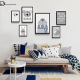NICOLESHENTING Cartoon Animal Koala Seal Minimalist Art Canvas Poster Painting Nursery Wall Picture  Modern Home Kids Room Decor