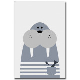 NICOLESHENTING Cartoon Animal Koala Seal Minimalist Art Canvas Poster Painting Nursery Wall Picture  Modern Home Kids Room Decor